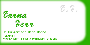 barna herr business card